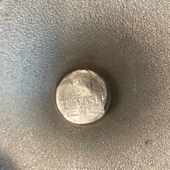 TUMASEK PEWTER Vase Chalice Mug Cup Wine goblet floral etched Malyasia - Picture 7 of 7